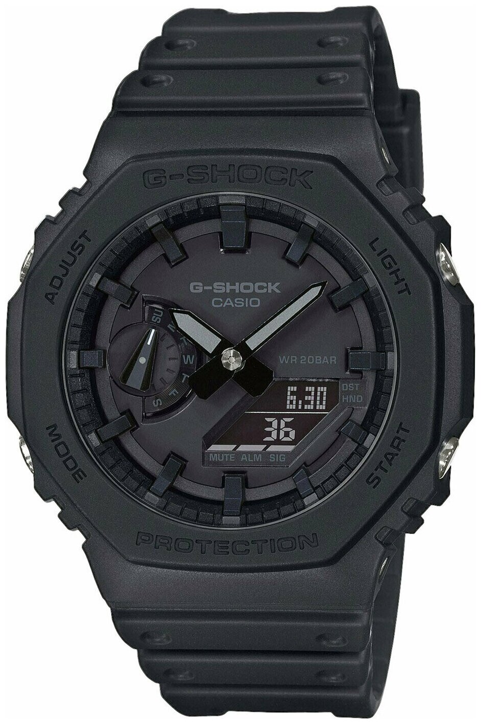 Японские часы наручные мужские Casio G-SHOCK GA-2100-1A1 в карбоновом корпусе