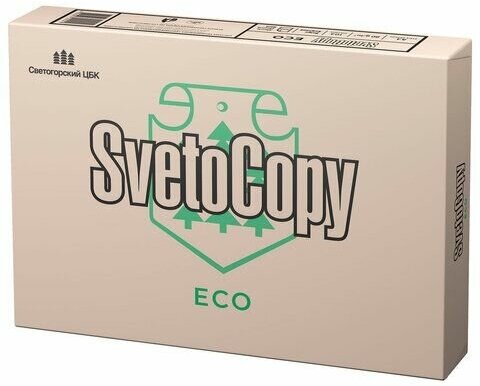 Бумага офисная А4, 80 г/м2, 500 л, SVETOCOPY ECO, белизна 60%, Россия