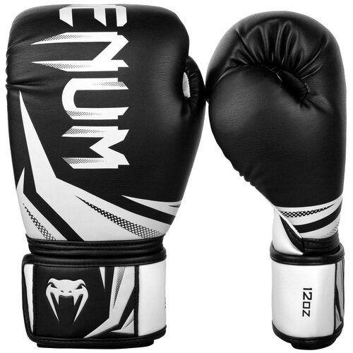 Боксерские перчатки Venum Challenger 3.0 Boxing Gloves-Black/White 16 унций