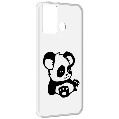 Чехол MyPads панда-детеныш детский для Infinix Hot 12 Play задняя-панель-накладка-бампер