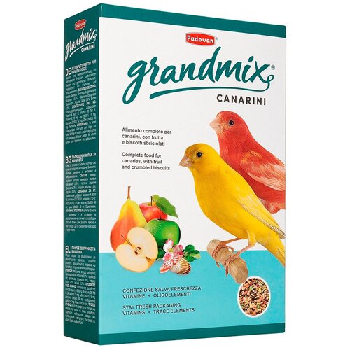 PADOVAN GRANDMIX CANARINI корм для канареек (1 кг х 2 шт) корм для птиц padovan grandmix canarini для канареек 400г
