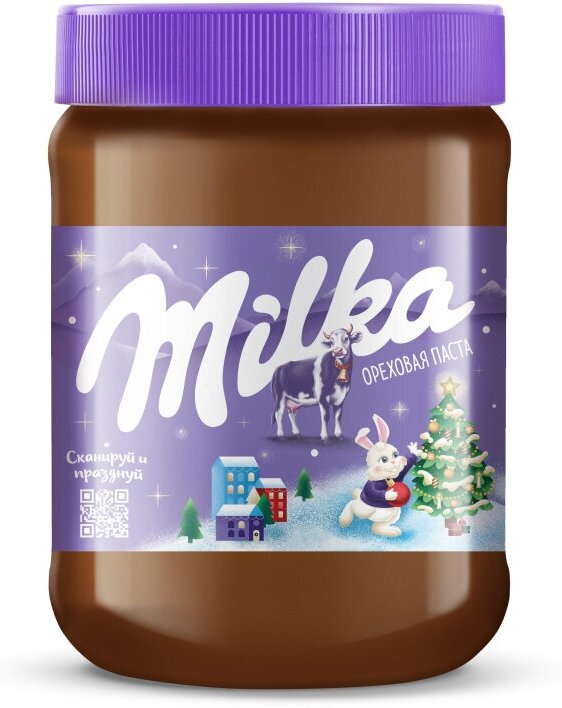 Паста ореховая "Milka" с добавлением какао, 350г Весенний дизайн - фотография № 2