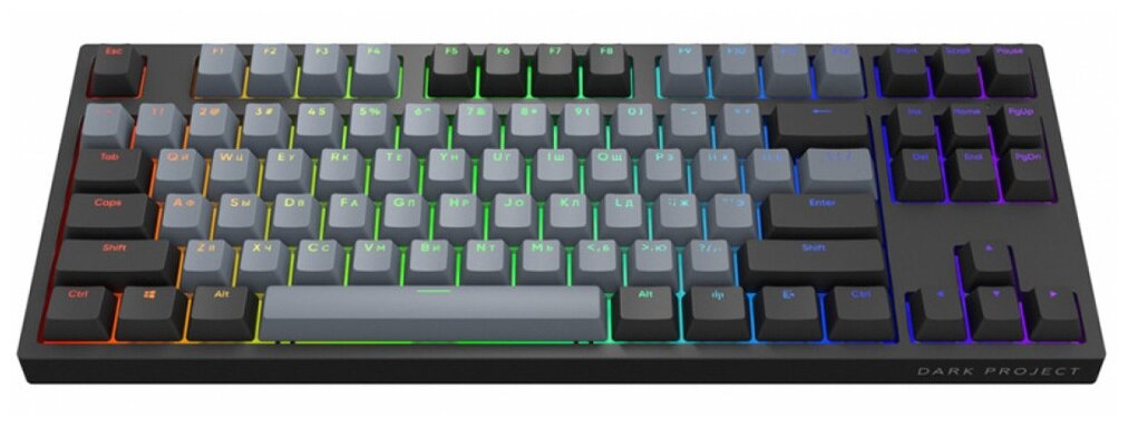 Игровая клавиатура Dark Project KD87A Gateron Cap Teal