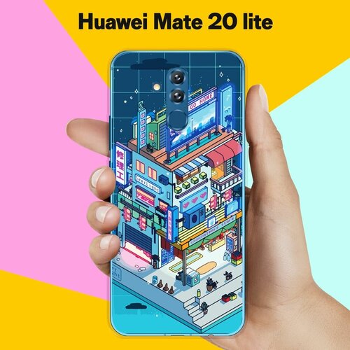 Силиконовый чехол на Huawei Mate 20 lite 8bit / для Хуавей Мейт 20 Лайт силиконовый чехол на huawei mate 20 lite серый кот для хуавей мейт 20 лайт