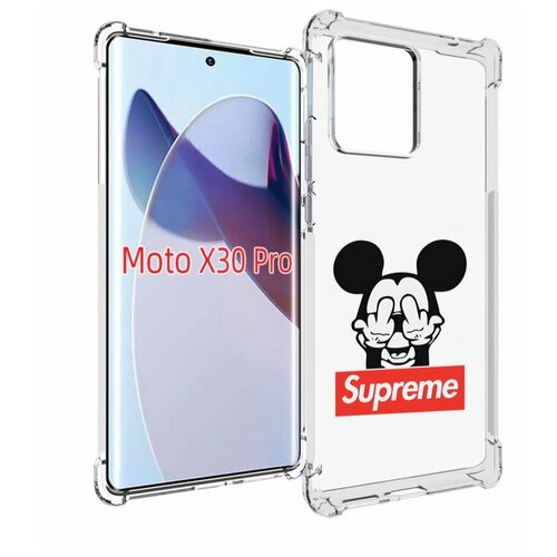 Чехол MyPads Супримовский-Микки-маус для Motorola Moto X30 Pro задняя-панель-накладка-бампер