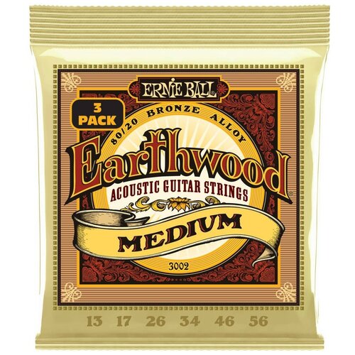 Струны для акустической гитары Ernie Ball 3002 ernie ball 12 54 earthwood 3003 3 sets