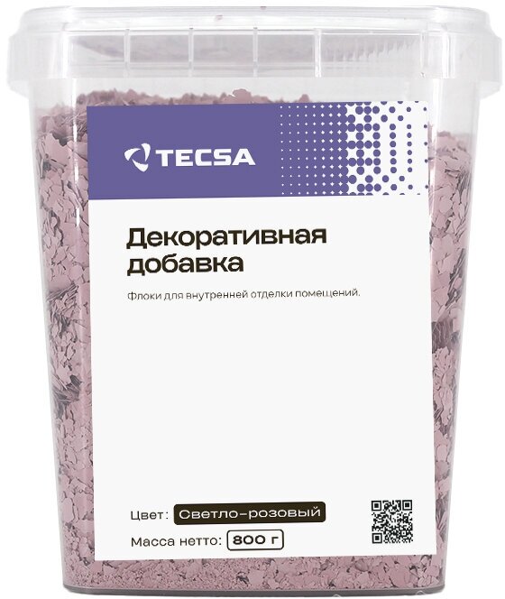 Декоративная добавка для жидких обоев Tecsa светло-розовый 800 г.