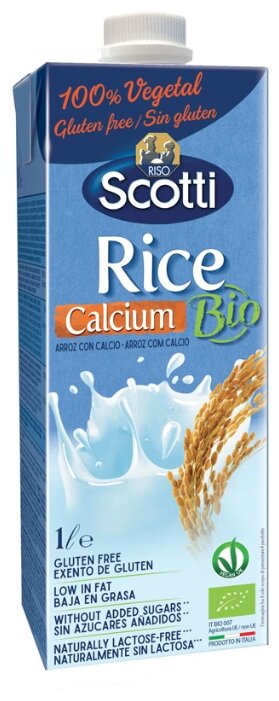 Рисовый напиток Riso Scotti Rice с кальцием 0.9%, 1 л