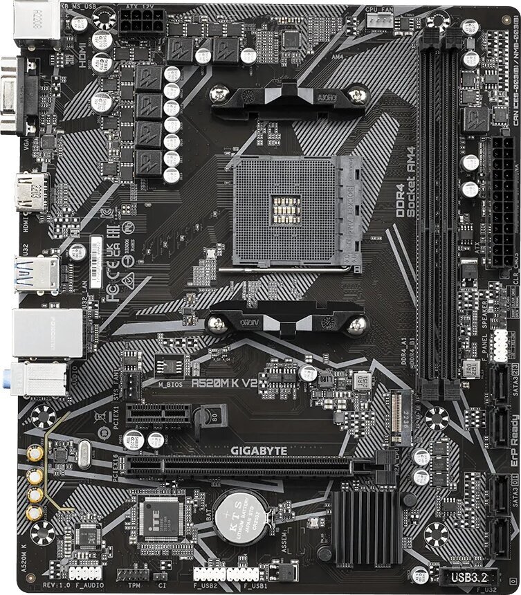 Материнская плата Gigabyte A520M K V2 (A520M K V2)