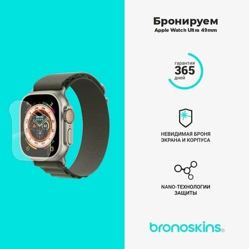 Защитная бронированная пленка для Apple Watch Ultra 49 мм (Глянцевая, FullBody)