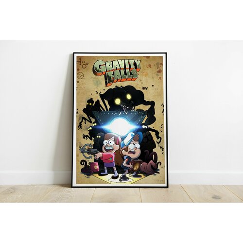 Постер в рамке со стеклом "Gravity Falls/Гравити Фолз"