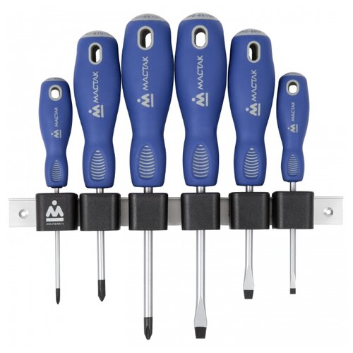 фото Набор отверток с держателем, 6 предметов мастак 04-6rb