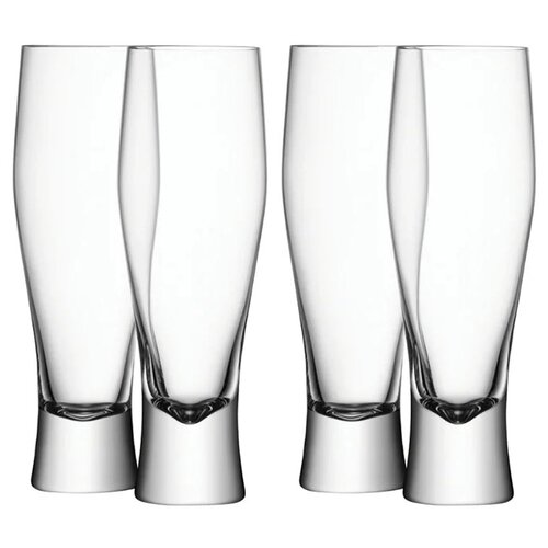 фото Lsa набор стаканов bar lager glass br12 4 шт. 400 мл бесцветный