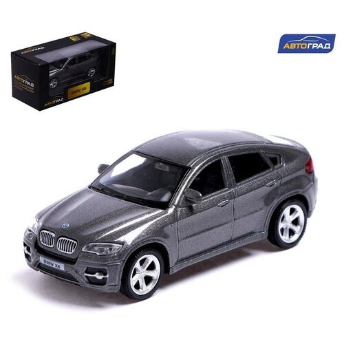 Машина металлическая BMW X6, 1:43, цвет серый сборная модель автомобиля bmw z3 металл масштаб 1 24 motormax 75120 3