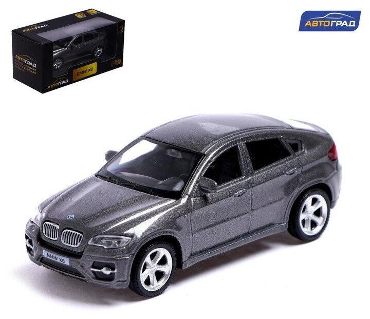 Машина металлическая BMW X6, 1:43, цвет серый