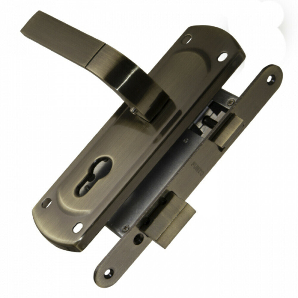 Замок врезной Punto LOCKSET25. ORION.5558-1 AB для входной двери под цилиндр бронза
