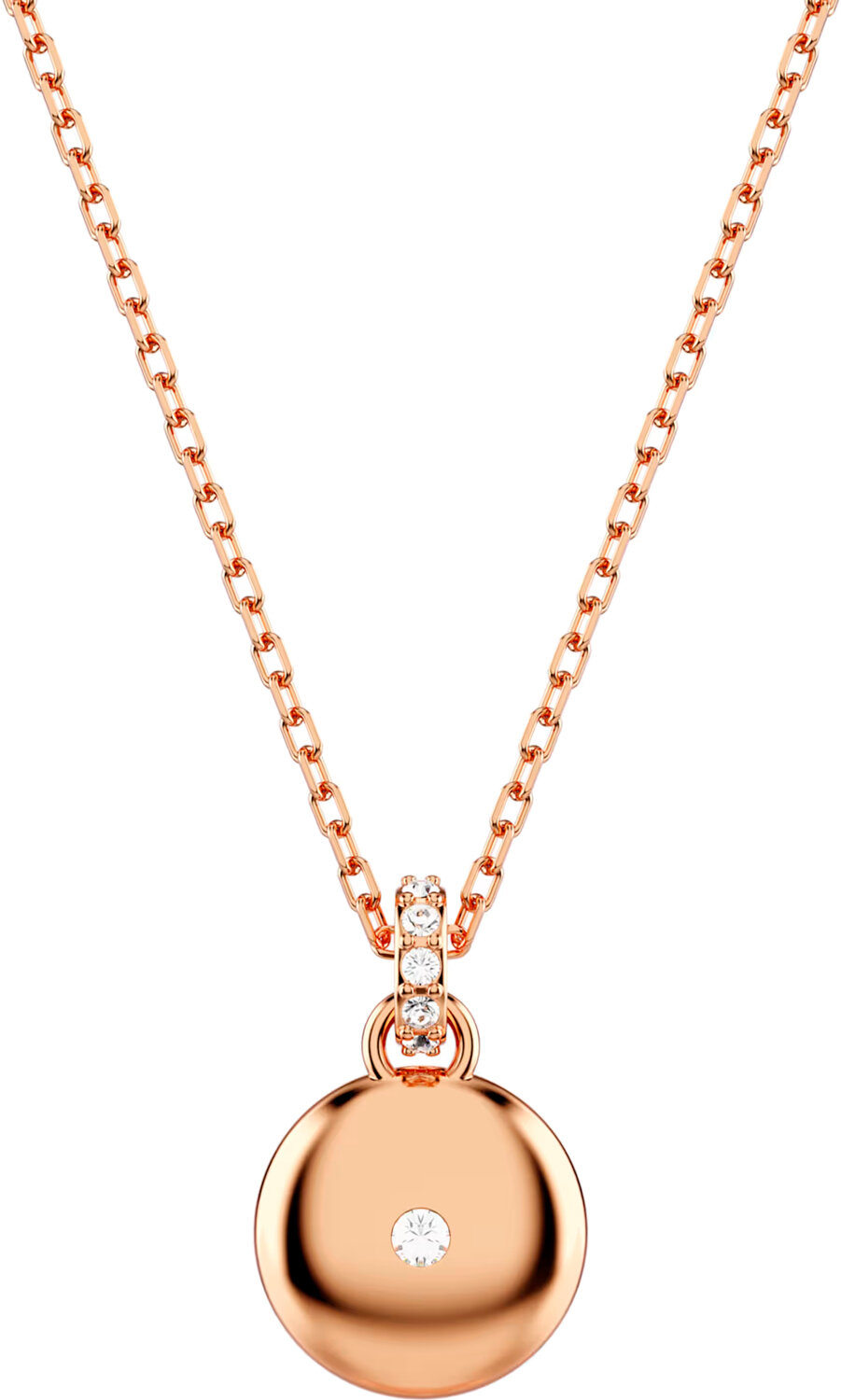 Колье SWAROVSKI, кристаллы Swarovski, длина 47 см, бесцветный, золотой