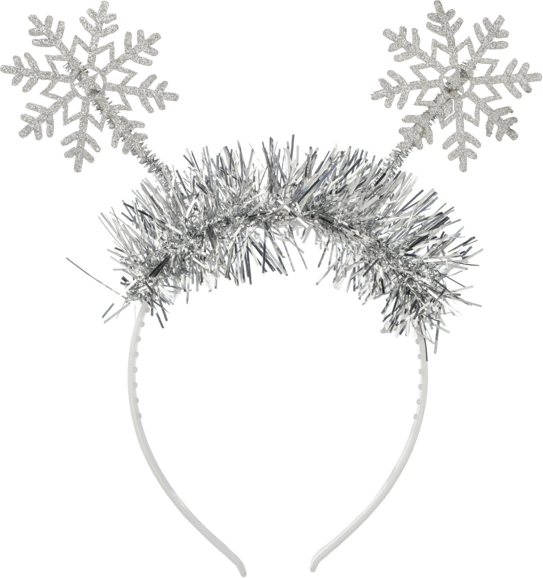 Ободок-рожки Снежинка 15x20см пластмасса полиэстер ПЭТ