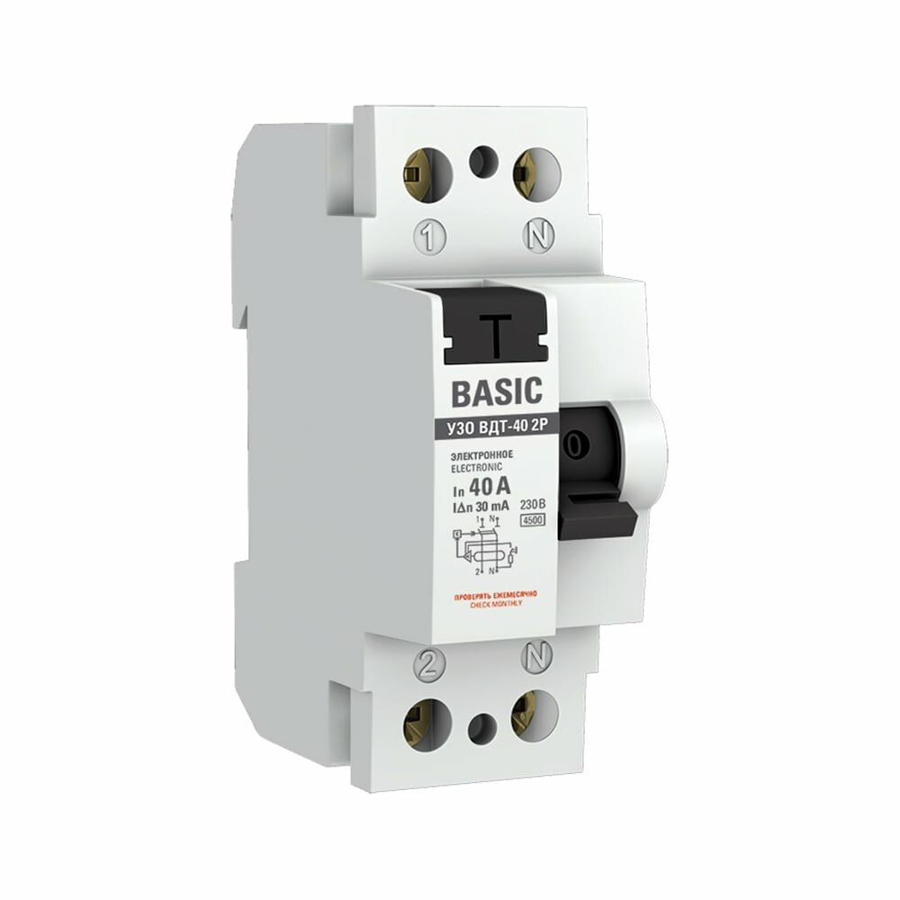 Электронное устройство защитного отключения EKF УЗО ВДТ-40 Basic