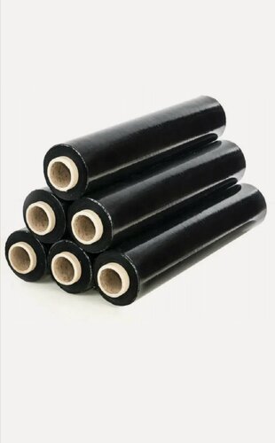 Изображение товара Стрейч-пленка черного цвета для упаковки первый сорт, 23 мкм, 50 см, 190 м, вес рулона 2 кг нетто, упаковке 6 шт