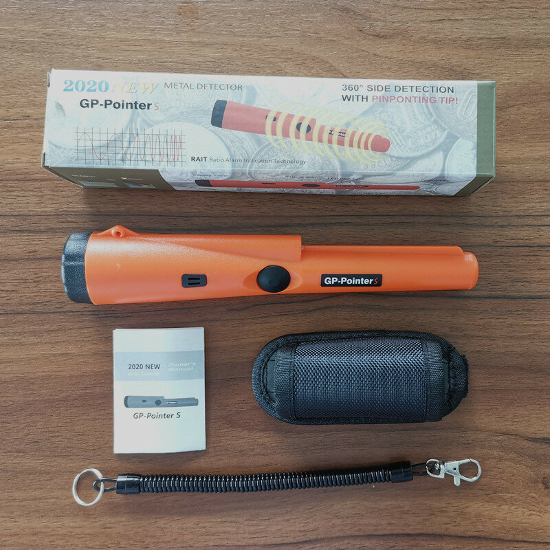 Брендовый новый ручной металлоискатель GP-Pointer S с позиционирующим стержнем, доступный в зеленом, оранжевом и черном цветах
