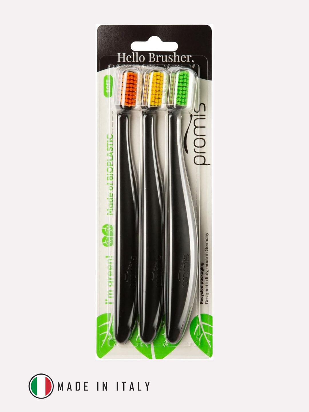 Зубная щетка Promis, с мягкой щетиной, комплект 3 шт