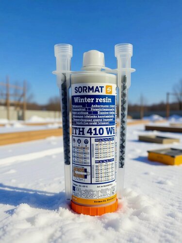 Изображение товара Химический анкер SORMAT ITH зимний 410 WI -20°C, на основе винилэстеровой смолы, для монтажа шпилек, болтов, арматуры