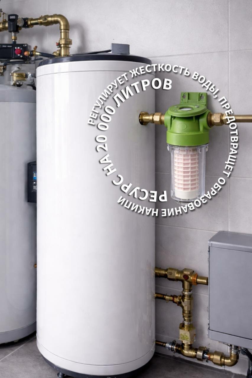 Ecosoft FOSE200ECO - фильтр для бойлеров и котлов, предотвращает образование накипи, регулирует жесткость воды