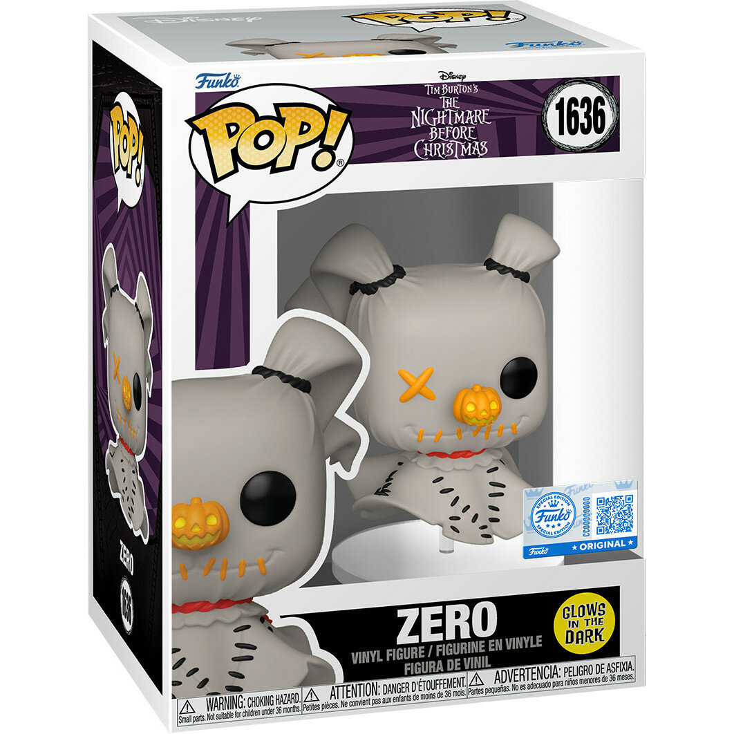 Фигурка Funko POP! The Nightmare Before Christmas Patchwork Zero (Glows in the Dark) (Exc) 88409 — фото 1