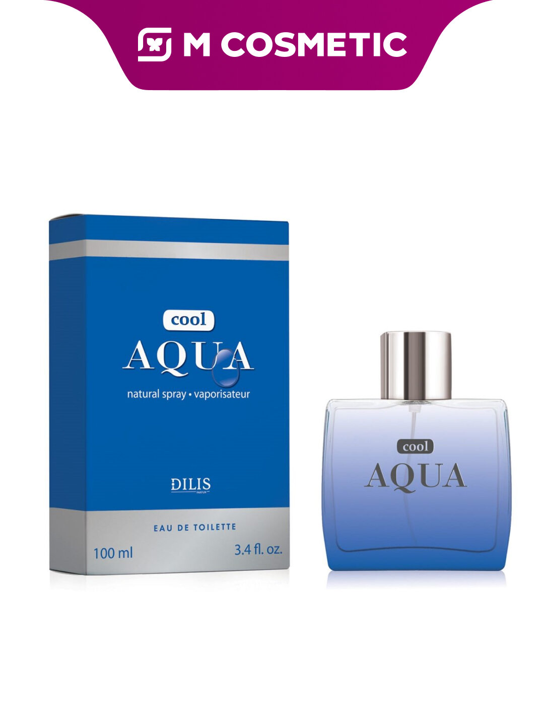 DILIS Туалетная вода для мужчин Cool Aqua 100 мл свежий аромат