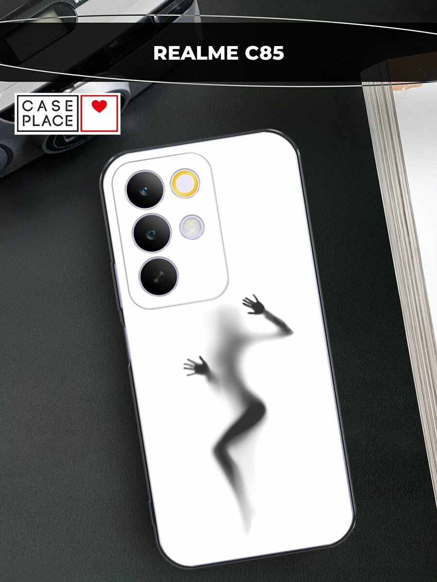 Силиконовый чехол на Realme C85 / Реалми C85 с принтом Девушка в душе