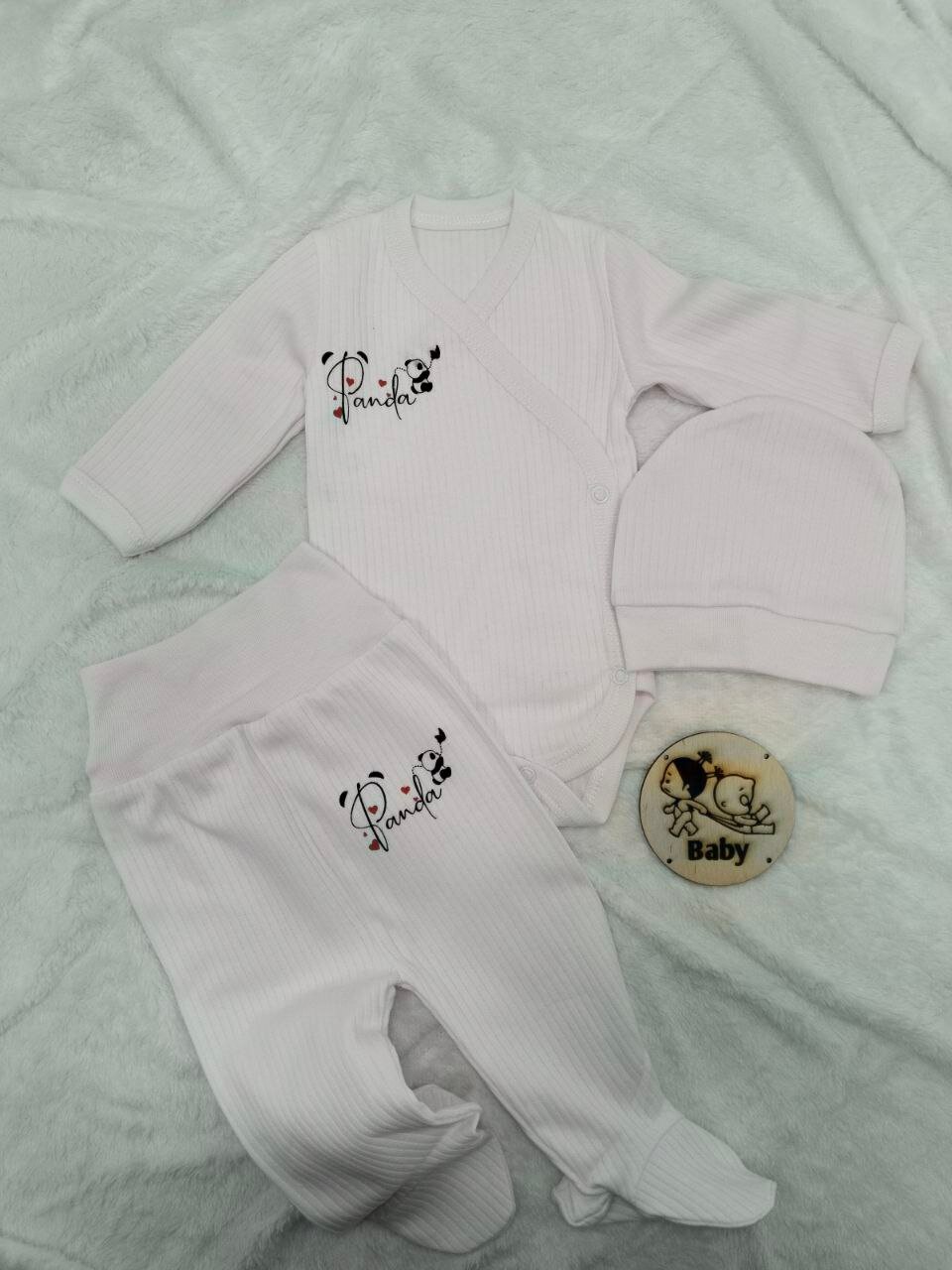 Комплект одежды TAKRO 1, размер 1-2 мес, розовая пудра — фото 1