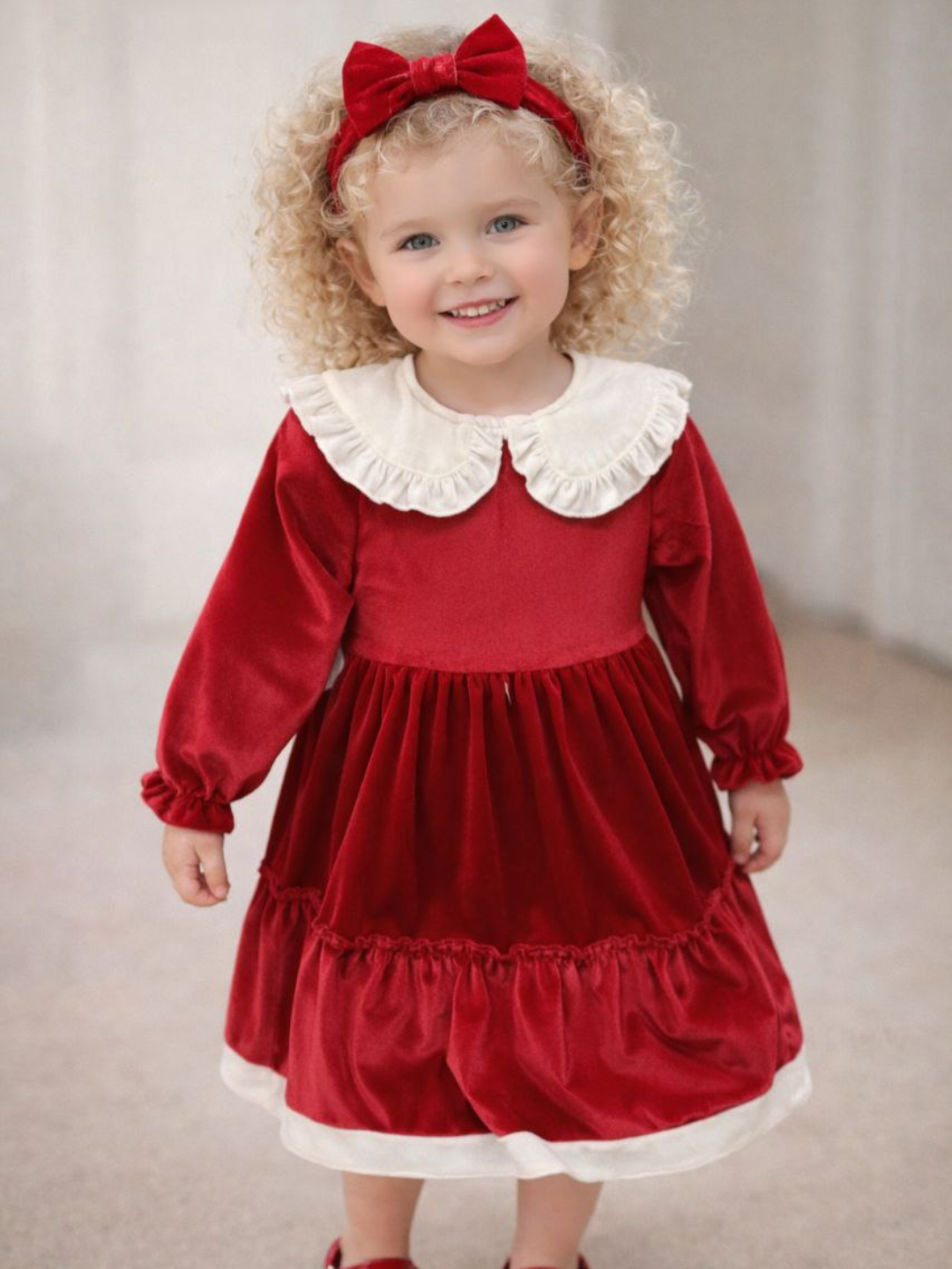 Платье, размер 110, красный — фото 1