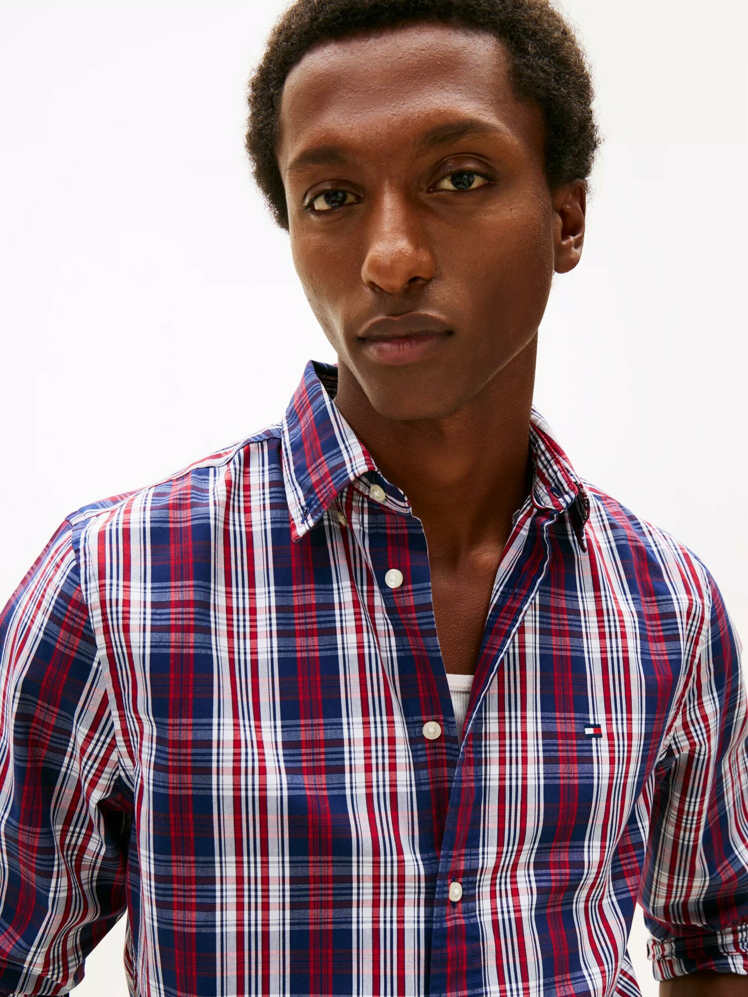 Рубашка TOMMY HILFIGER, размер L, синий — фото 1