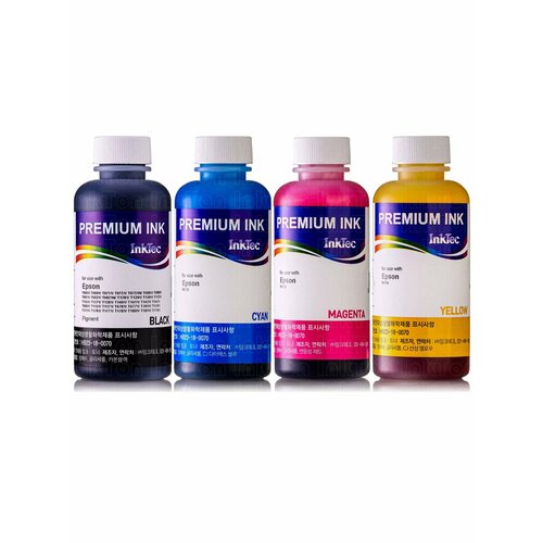 Чернила для принтера Epson 101, L4150, L4160, L4167, L6160, L6170, L6190, L6270, L14150, 4 х 100 мл, комплект без носиков