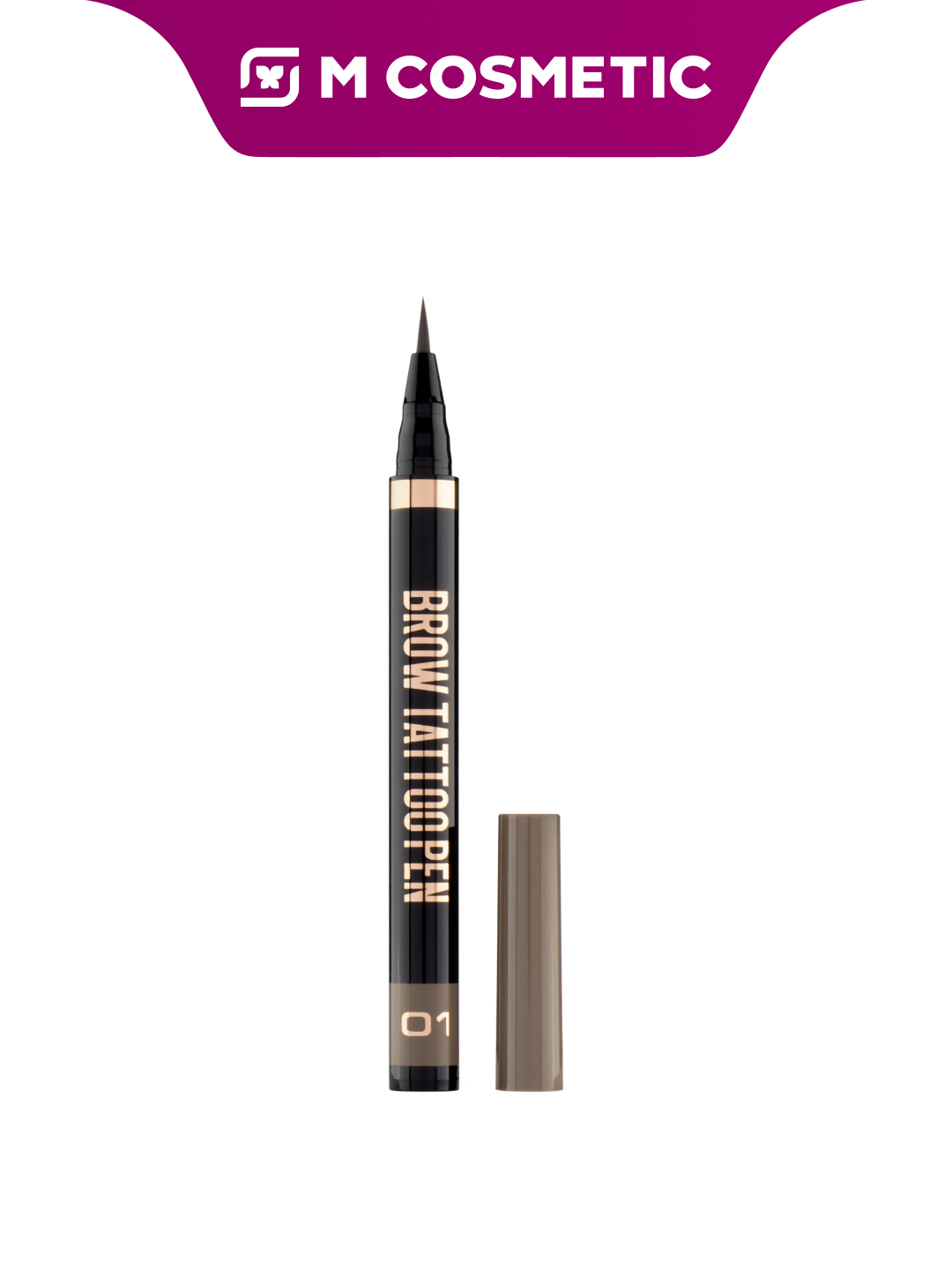 Лайнер STELLARY т01, для бровей, фетровый наконечник, черный, 0.7 мл