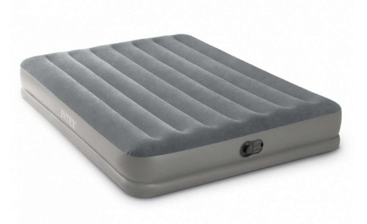 Кровать надувная двуспальная Prestige Mid-Rise Airbed 152х203х30 см, USB насос, Intex 64114
