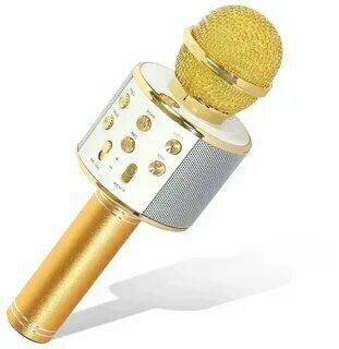 Беспроводной Bluetooth-микрофон WS858, ручной микрофон, USB-плеер для караоке, подходит для караоке.