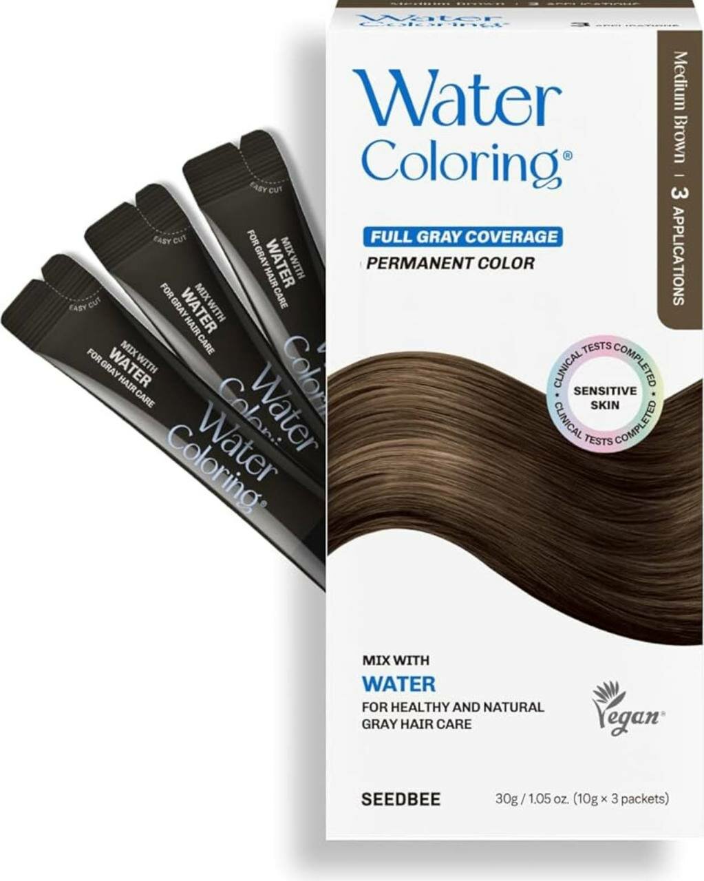 Краска для волос Seedbee, на водной основе, Vegan, натуральный состав