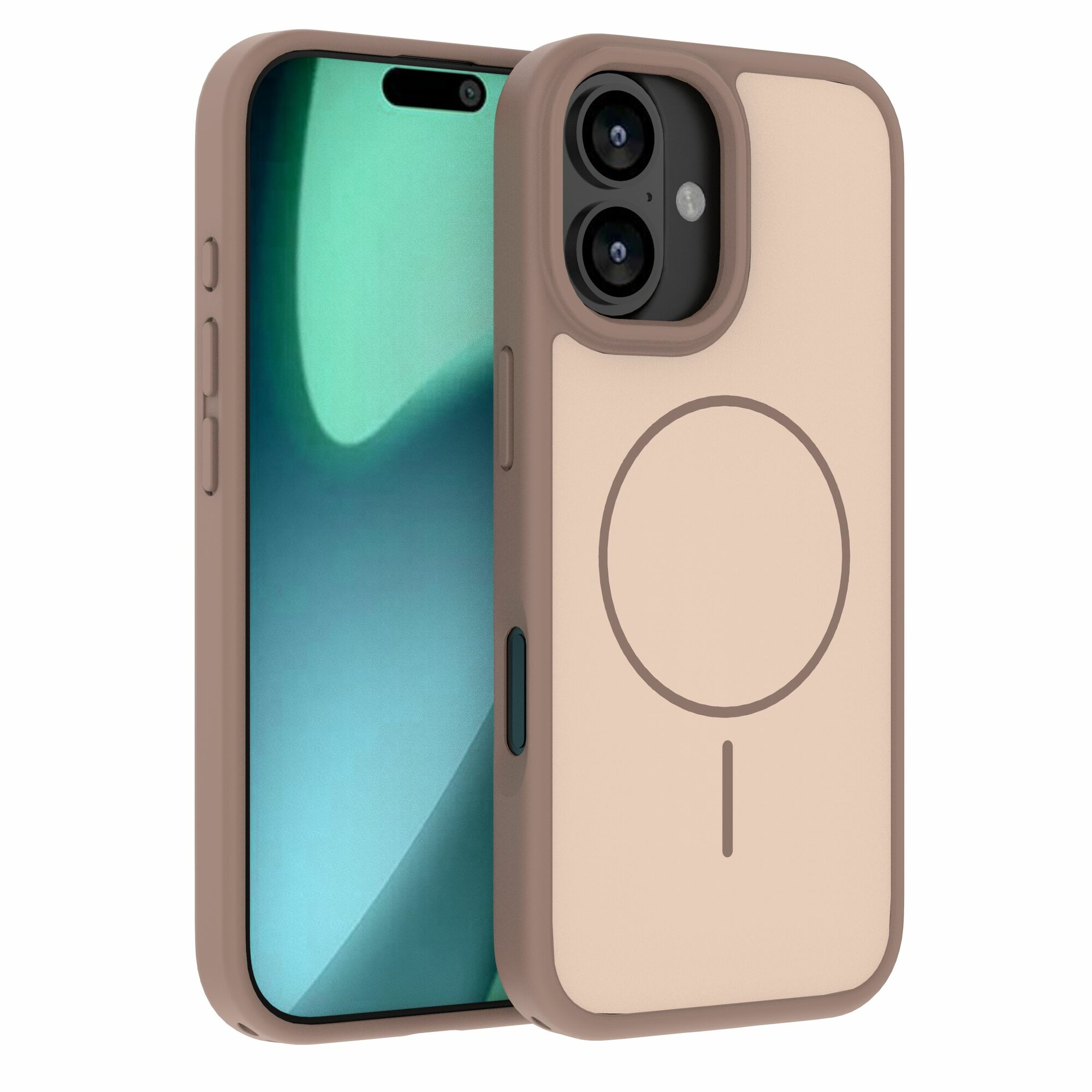 Противоударный чехол Supreme Two-tone Case с поддержкой MagSafe для iPhone 17 коричневый