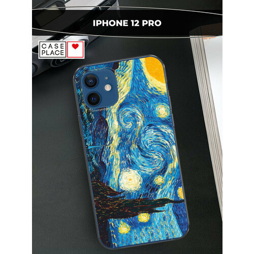 фото Чехол на apple iphone 12 pro / айфон 12 про с принтом звездная ночь case place