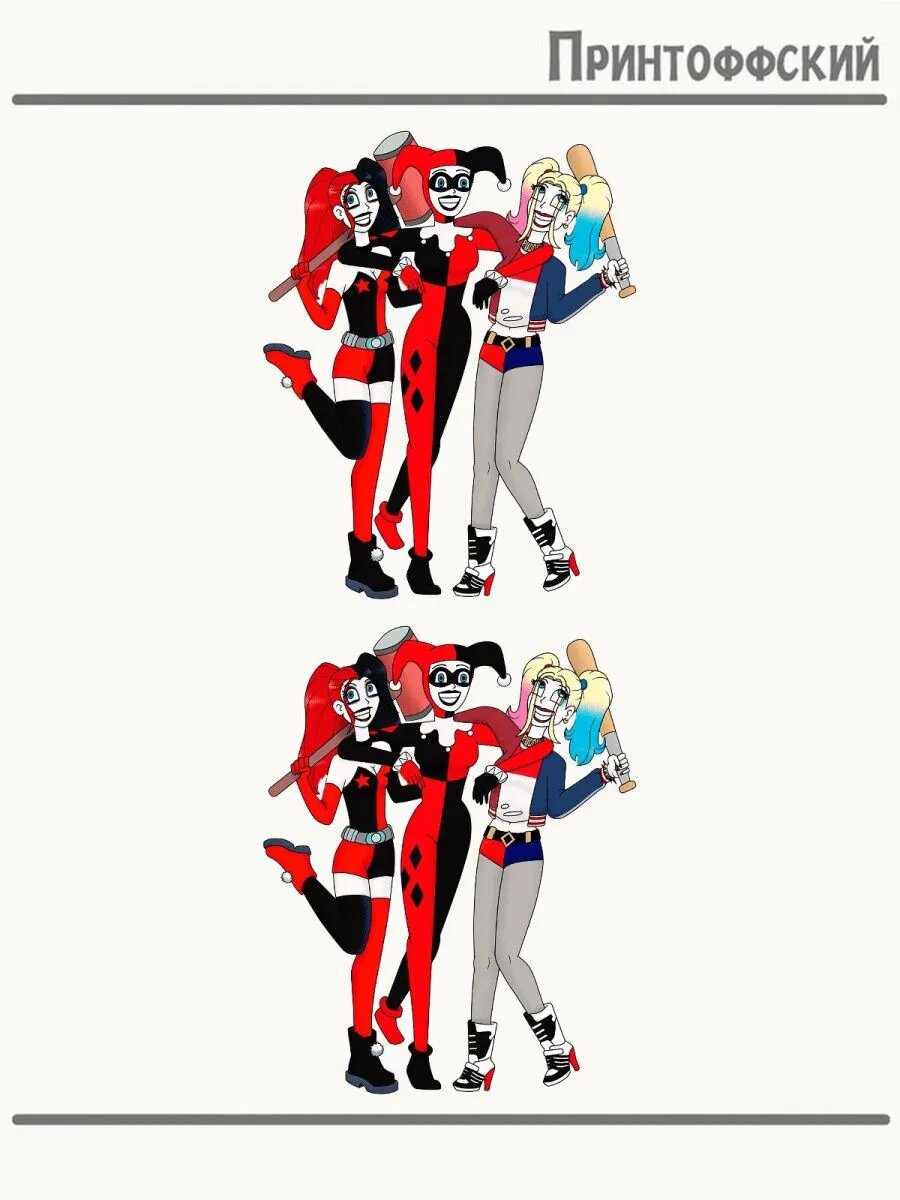 2-е (Две) Термонаклейки харли квинн суперзлодей harley quinn