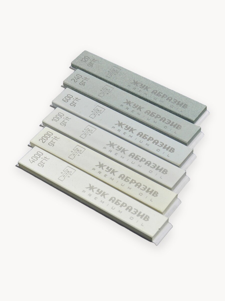 Комплект масляных камней ЖУК абразив премиум, 25 мм, 6 шт