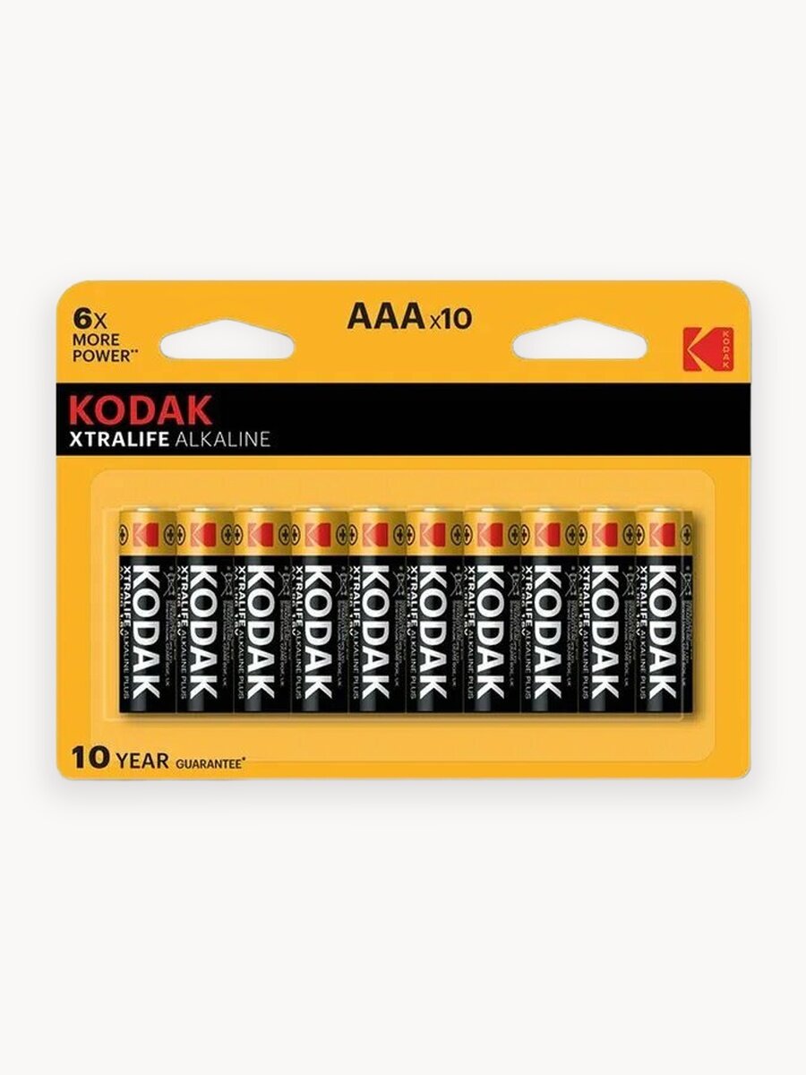 Батарейки Kodak LR03-8+2BL XTRALIFE Alkaline K3A-8+2 (120/480/38400)