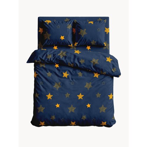 4YOU by Crazy Getup Комплект постельного белья 2х спальный Полисатин 2 нав 70х70 Stars 1410₽
