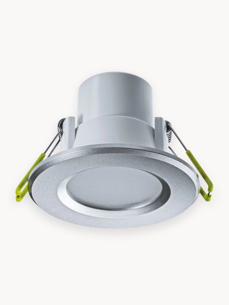 Встраиваемый светодиодный светильник для потолочного монтажа Navigator 94 821, 5 Вт, 3000К, серебро