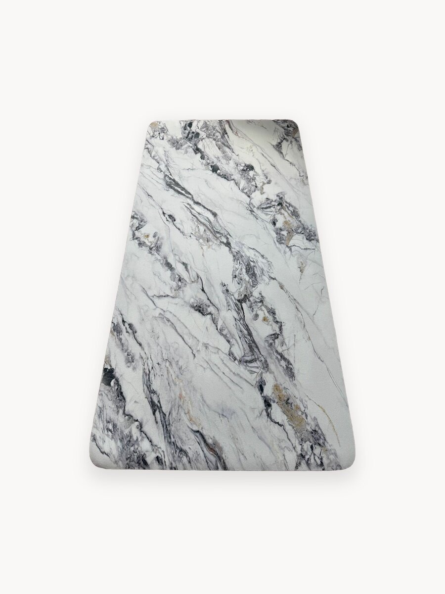 Коврик для ванной комнаты и туалета 60х120 Белый мрамор , быстросохнущий, противоскользящий в прихожую, на кухню