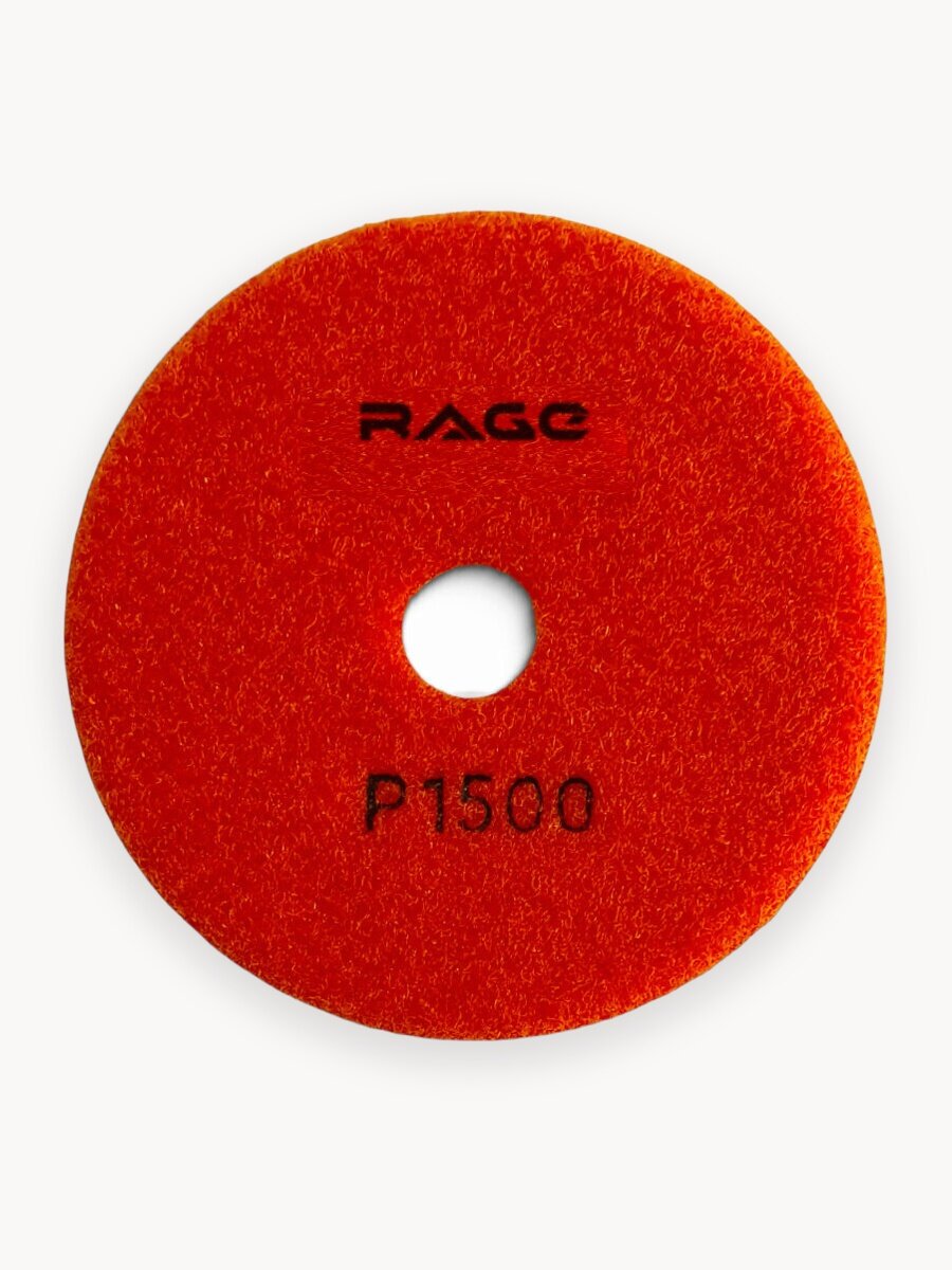 Круг шлифовальный алмазный гибкий 100 мм P1500 черепашка для керамогранита АГШК мокрое шлифование RAGE by VIRA