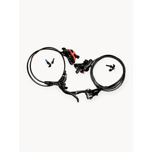 Комплект дисковых гидравлических тормозов Shimano MT401, передний (левый) 1000 мм / задний (правый) 1700 мм