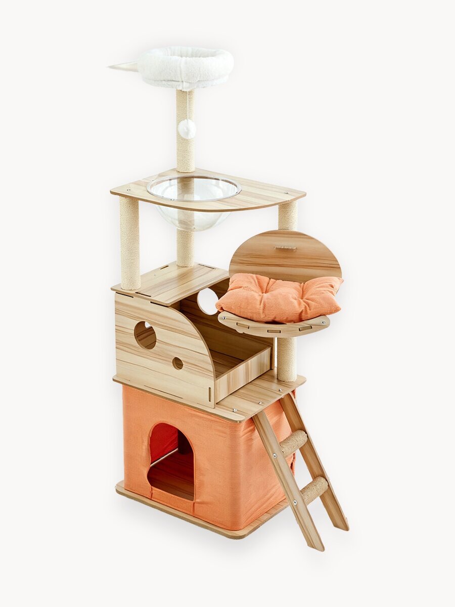 Игровой комплекс SHEEPPING CCF7, для кошек, дерево, 5 ярусов